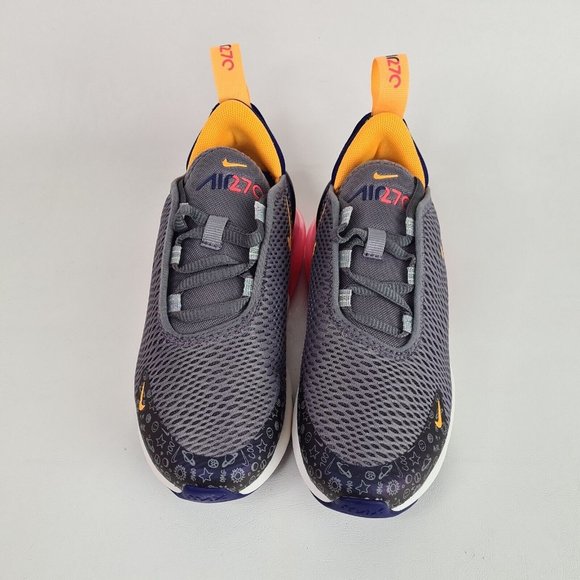 Nike Air Max 270 PS Grey Purple Little Kids Shoes Running - Picture 3 of 13